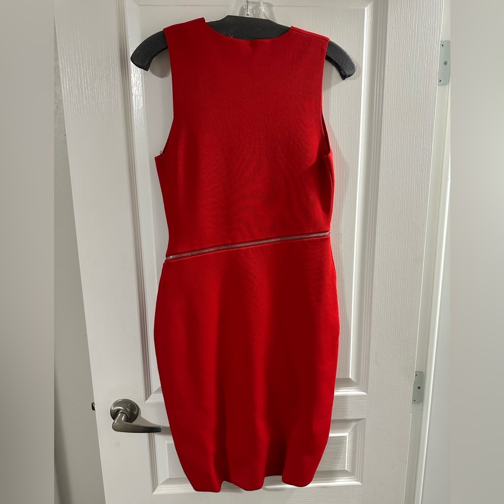 Alexander Wang Shift Dress with Silver Zippers RED - Picture 2 of 8